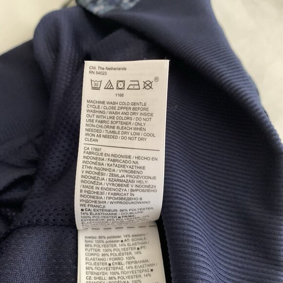 Athleta Brooklyn Bomber Jacket Captivate Chrome Blue Size Medium Lightweight - Picture 9 of 9